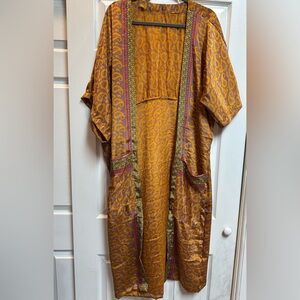 Darn Good Yarn- Amara Long Recycled Sari Duster- originally $80